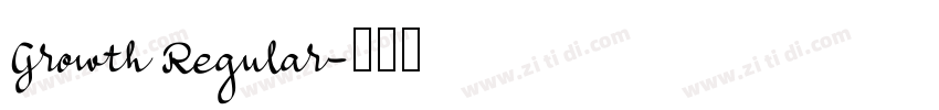 Growth Regular字体转换